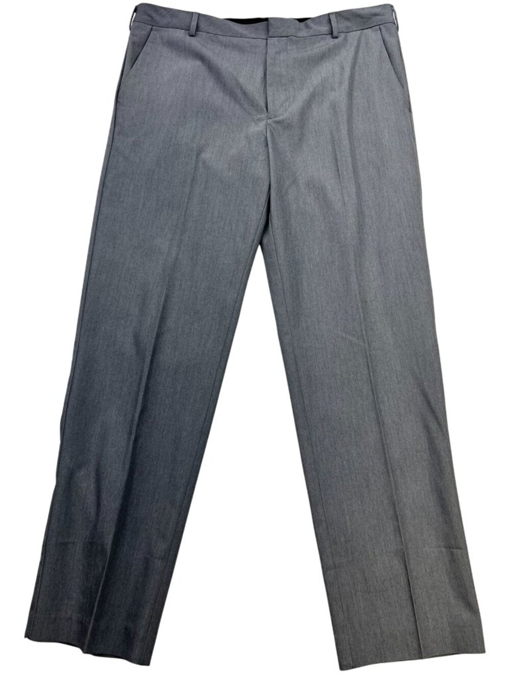 Van Heusen Men's Flex Straight-Fit Dress Pants Flat Front Size 36x32 Gray Solid